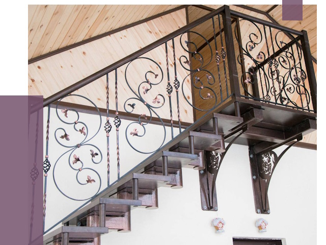 Кованые лестницы в Набережных Челнах от 79232 руб. под ключ