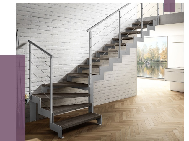 Г-образные лестницы под ключ в Набережных Челнах от 36823 руб. | ПРОЛЁТ-Нбр