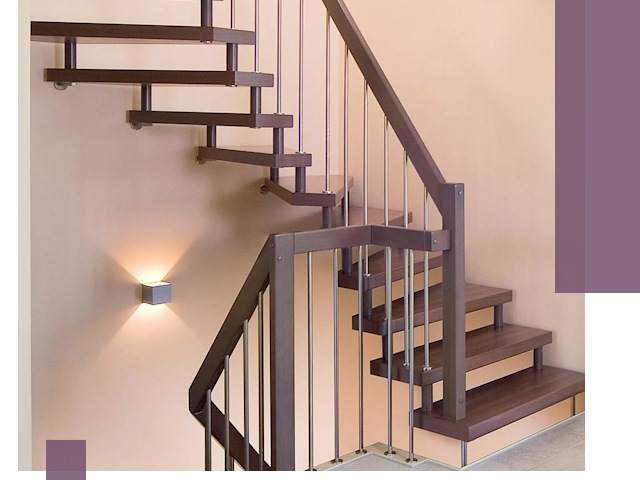 Изготовление лестниц на больцах в Набережных Челнах под ключ