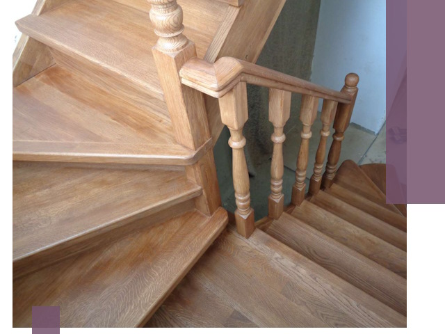 Дубовые лестницы под ключ в Набережных Челнах: изготовление и монтаж