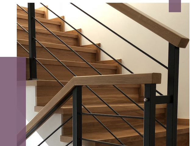 Обшивка металлической лестницы деревом в Набережных Челнах от 4317 руб.