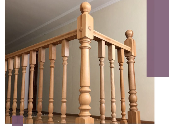 Деревянные перила на заказ в Набережных Челнах: монтаж и изготовление