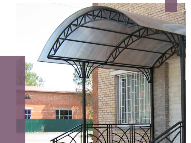 Металлические навесы и козырьки в Набережных Челнах от 12698 руб.