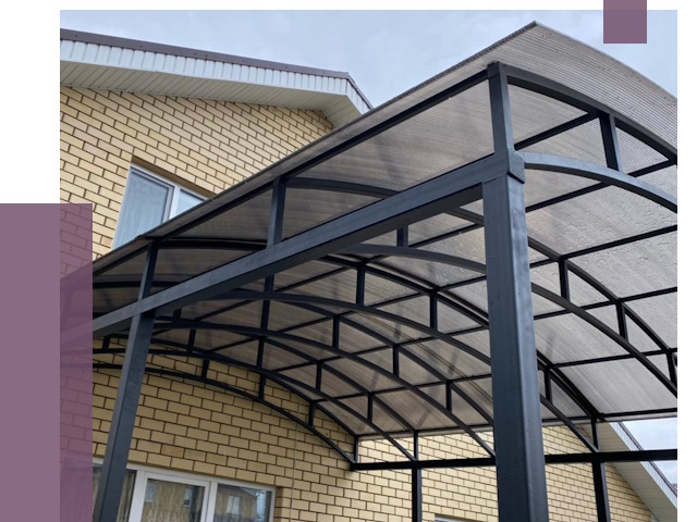 Монтаж козырьков в Набережных Челнах от 11428 руб. | ПРОЛЁТ-Нбр