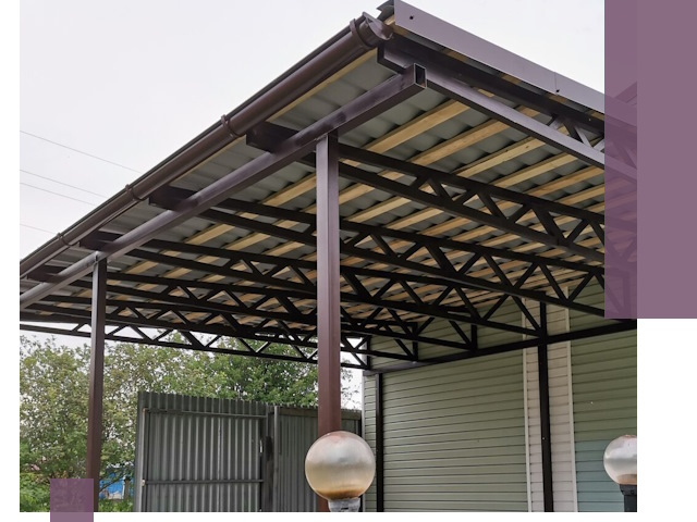 Навесы под ключ в Набережных Челнах: изготовление, монтаж и гарантия