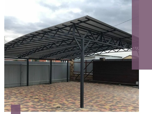 Недорогие навесы под ключ в Набережных Челнах — изготовление и монтаж