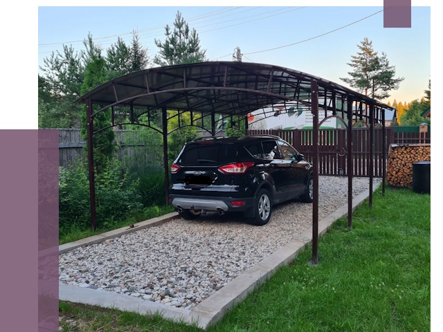 Навесы для автомобиля в Набережных Челнах от 13053 руб.  | ПРОЛЁТ-Нбр