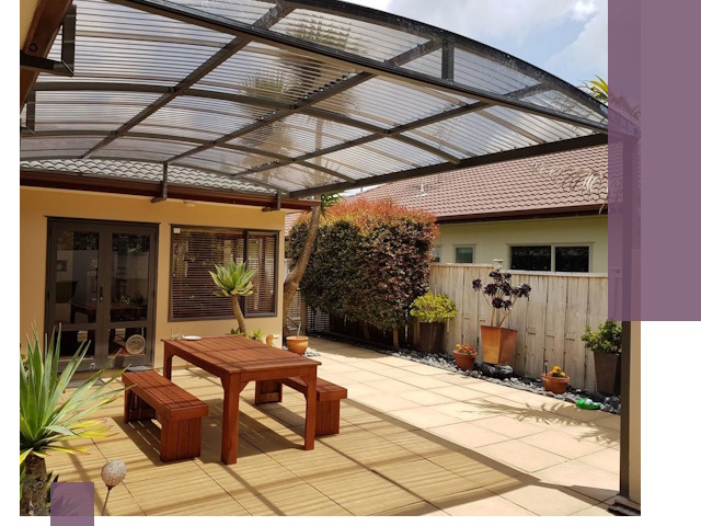 Навесы во двор под ключ в Набережных Челнах — изготовление и монтаж