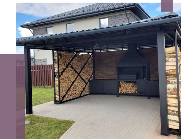 Навесы для барбекю в Набережных Челнах от 12647 руб. под ключ | ПРОЛЁТ-Нбр