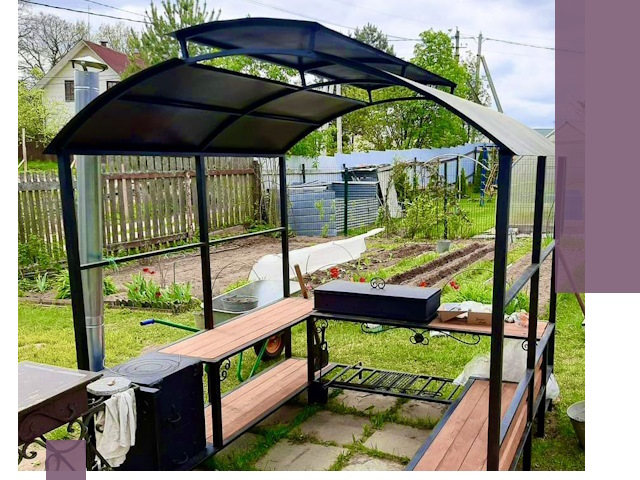 Навесы для барбекю в Набережных Челнах: изготовление, монтаж и демонтаж