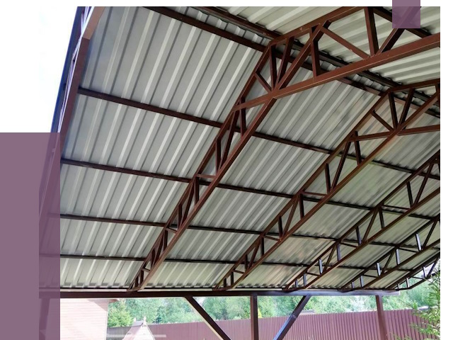 Навесы из профнастила в Набережных Челнах от 7314 руб. | ПРОЛЁТ-Нбр