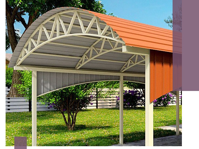 Навесы из профнастила под ключ в Набережных Челнах — установка и монтаж