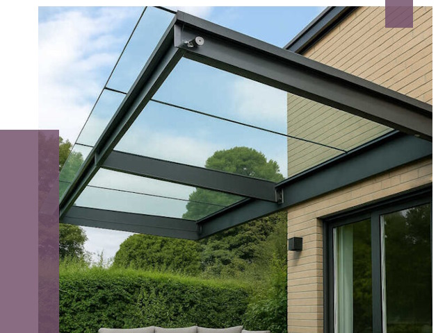 Стеклянные навесы и козырьки в Набережных Челнах от 12190 руб.