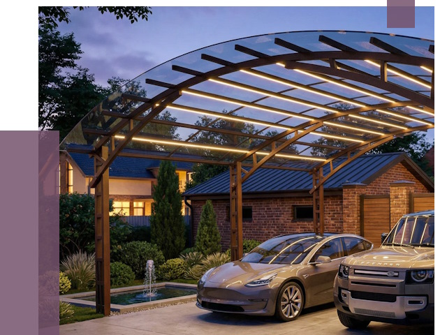 Металлические навесы в Набережных Челнах от 12596 руб. под ключ — ПРОЛЁТ-Нбр