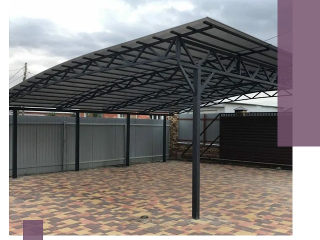 Металлические навесы под ключ в Набережных Челнах — изготовление и монтаж