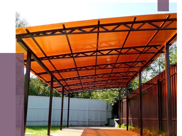 Односкатные навесы под ключ в Набережных Челнах от 13053 руб. 