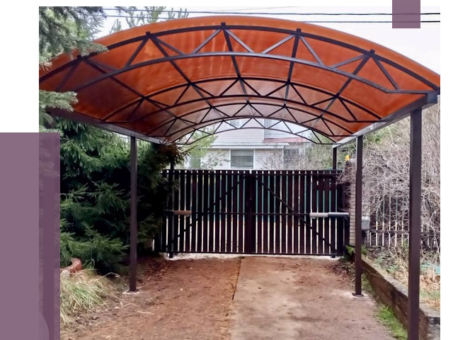 Арочные навесы в Набережных Челнах от 12647 руб. — изготовление и монтаж | ПРОЛЁТ-Нбр