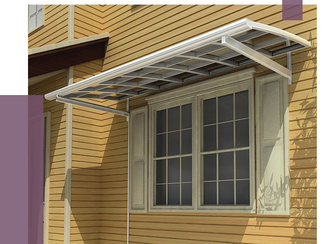 Козырьки над окнами в Набережных Челнах от 7568 руб. — монтаж, покупки | ПРОЛЁТ-Нбр