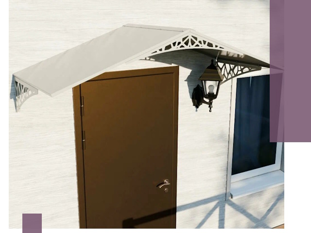 Металлические козырьки на входы и террасы в Набережных Челнах