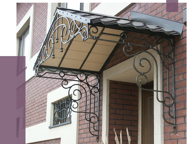 Двускатные козырьки в Набережных Челнах под ключ от 12698 руб.