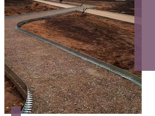 Металлические бордюры под ключ в Набережных Челнах — изготовление и монтаж