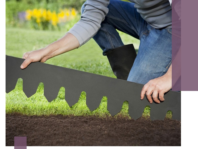 Металлические бордюры для газона в Набережных Челнах — изготовление и монтаж