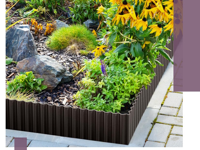 Металлические бордюры для клумб в Набережных Челнах — производство и монтаж