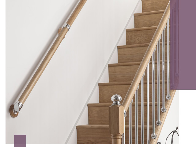 Пристенные поручни из стали и нержавейки под монтаж в Набережных Челнах